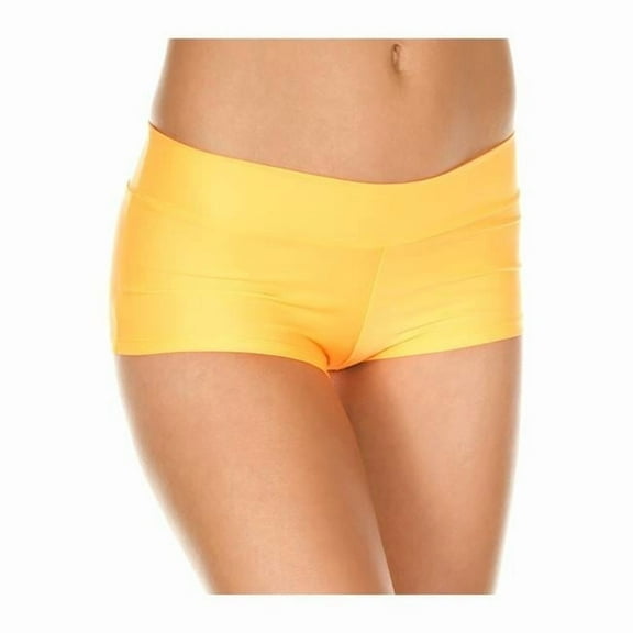 Music Legs Women's Stretch booty shorts 121-NEONORANGE