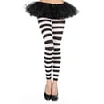 thumbnail image 1 of Music Legs Women's Striped leggings 35849-BLACK-WHITE 35849-BLACK/WHITE, 1 of 1