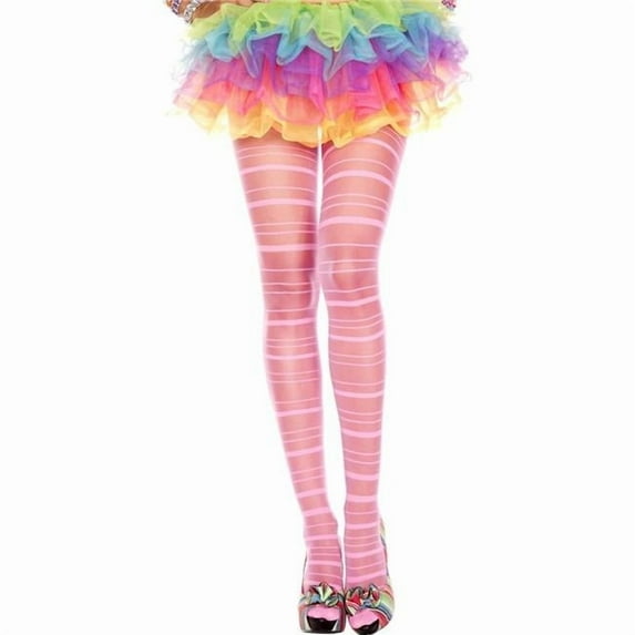Music Legs Women's Striped spandex sheer pantyhose