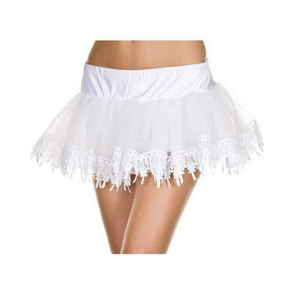 Music Legs Women's Tear Drop Net Petticoat - White 713-WHITE