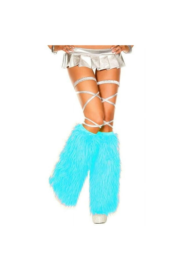 Women's Women's Faux Fur Leg Warmers; Turquoise 5535-TURQUOISE