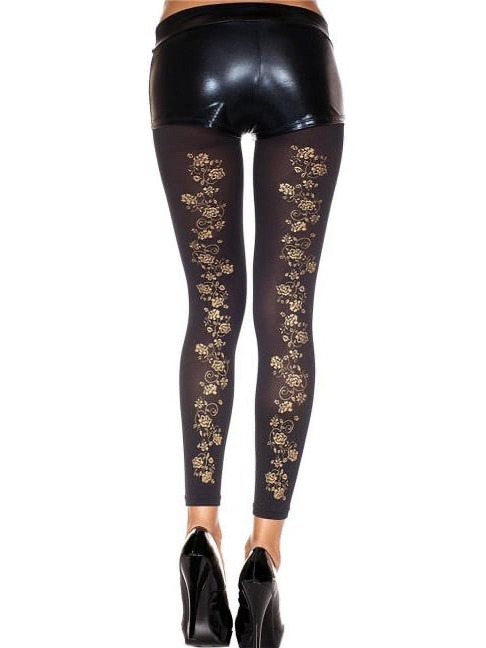 Adult Women's Spandex Opaque Leggings Black main image 0
