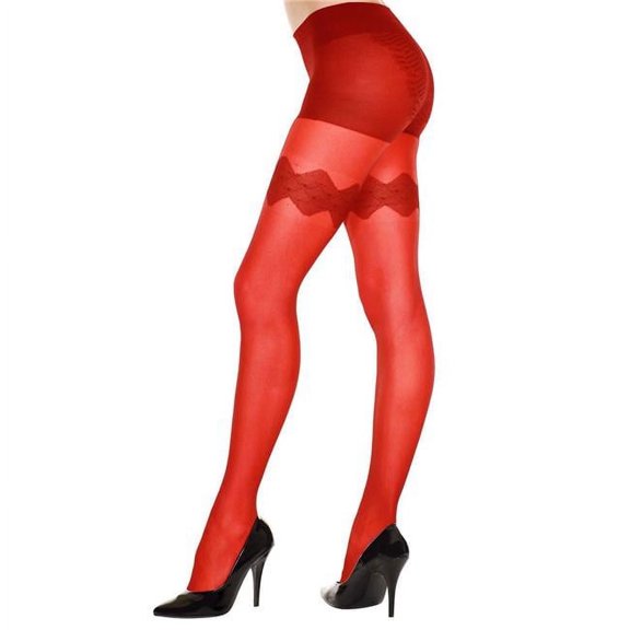 Music Legs Women's Women's Leg garter and opaque booty shorts look sheer pantyhose
