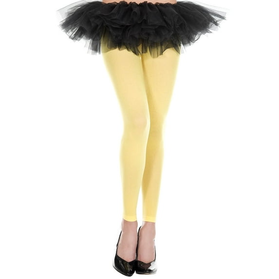 Music Legs Women's Women's Opaque Footless Tight, Style 35747 - Yellow