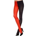 thumbnail image 1 of Music Legs Women's Women's Opaque Jester Tights, Style 748 748-BLACK/RED, 1 of 1