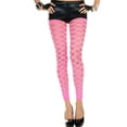 thumbnail image 1 of Music Legs Women's Women's Pothole Opaque Spandex Leggings - Pink 35158-PINK, 1 of 1