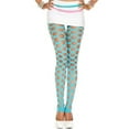 thumbnail image 1 of Music Legs Women's Women's Pothole Opaque Spandex Leggings - Turquoise 35158-TURQUOISE, 1 of 2