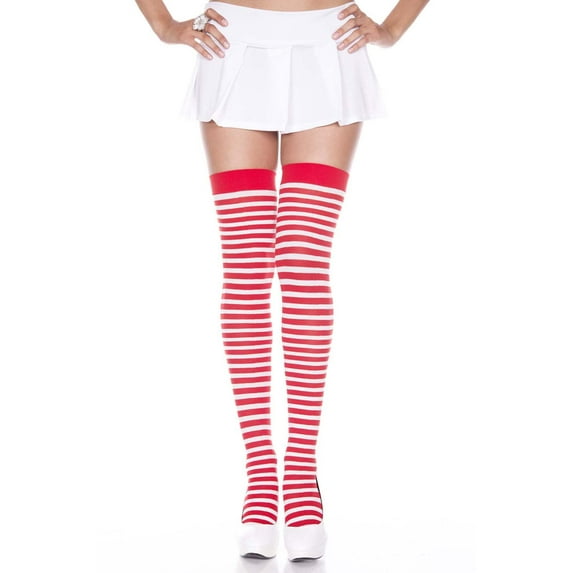 Music Legs Women's Women's Striped Thigh High, Style 4741