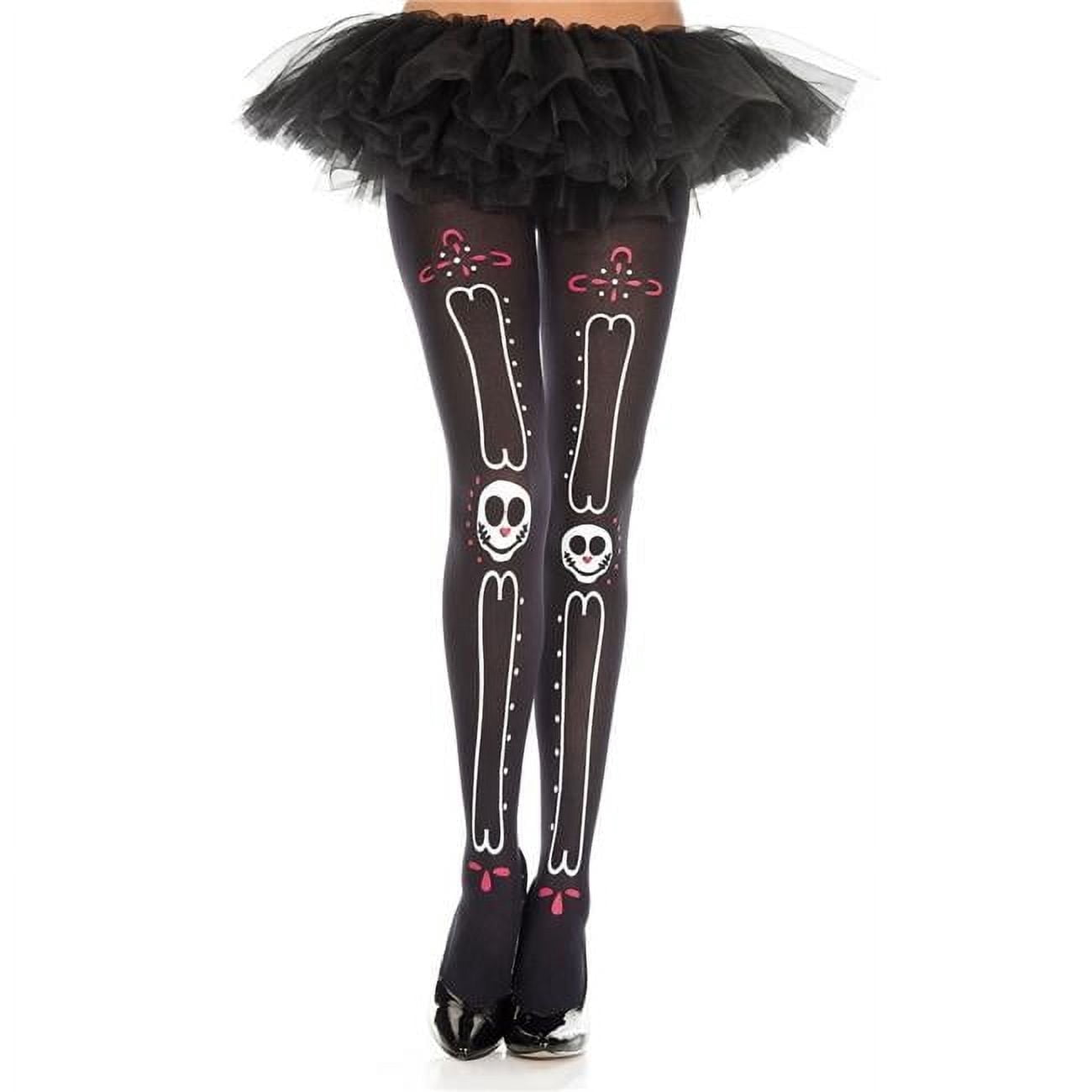 Collant Gothic Skull Tattoo Tights Multicolore - Taille Unique Flirt, Neuf Avec étiquettes