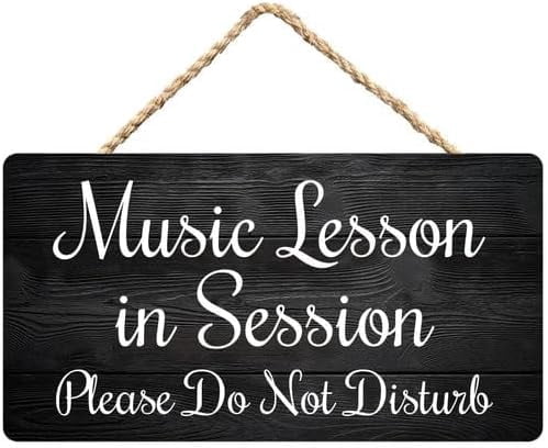 Music Lesson in Progress Please Do Not Disturb Wooden Sign - 12 x 8 ...