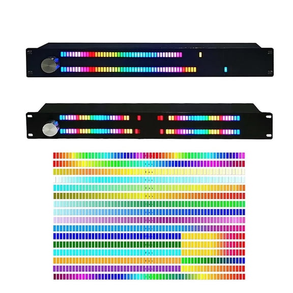 Music Level Indicator Full-color LED 19 Colors 1.5U Spectrum Display Indicator