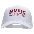 thumbnail image 1 of Music Life Embroidered Solid Cotton Prostyle Twill Mesh Cap - White OSFM, 1 of 5