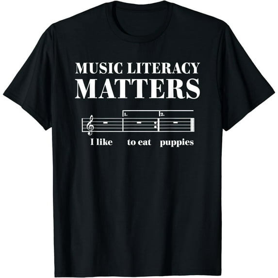 Music Literacy Matters Funny Music Gift Ideas T-Shirt