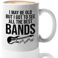 thumbnail image 1 of Music Lover Mug White 11oz - May Be Old But - Music Lovers Drummer Drum Player Musician Band Lover Music Piano Keys Piano Keyboard, 1 of 7
