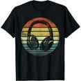 thumbnail image 1 of Music Lover Producer DJ Gifts Funny Retro Headphones T-Shirt Black X-Large, 1 of 4