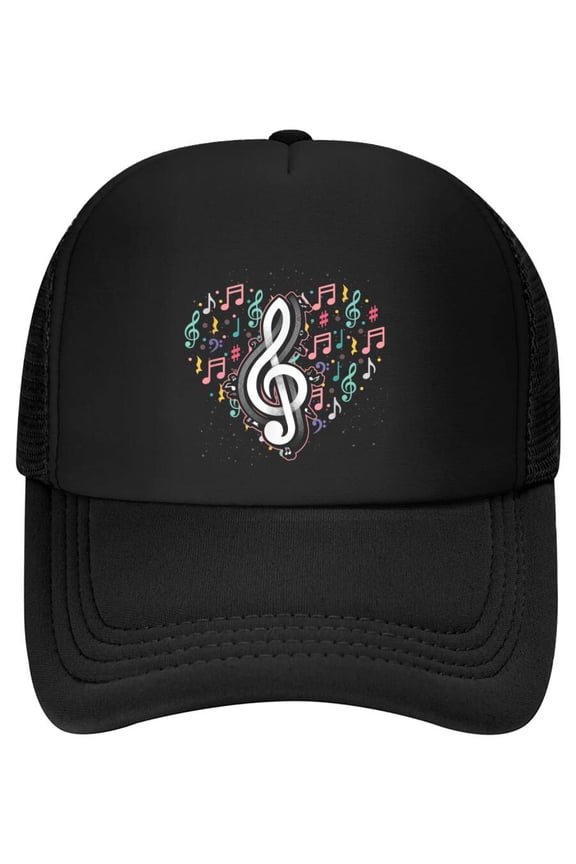 Music Lover Treble Clef Heart Music Notes Musician Music Baseball Cap