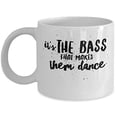 thumbnail image 1 of Music Lover's 11 oz Coffee Mug - Unique Guitar Bass Design White Ceramic Gift, 1 of 4