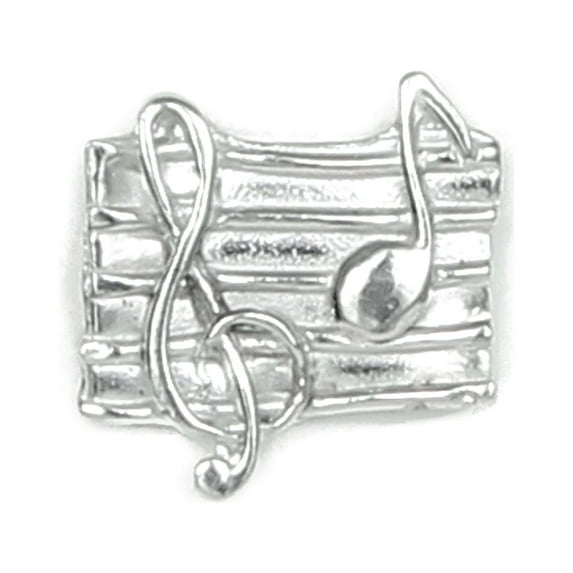 Music Lover's Scarf Pin with Magnetic Back Closure - No holes in Clothes - Handcrafted Pewter Made in USA (Shipped from Artist Studio)