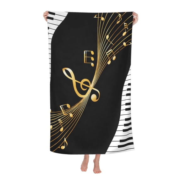 Music Lovers Gifts Bath Towel Soft and Highly Absorbent for Adults