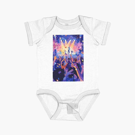 Music Madness: The World of Festivals Short Sleeve Baby One-Piece - 364