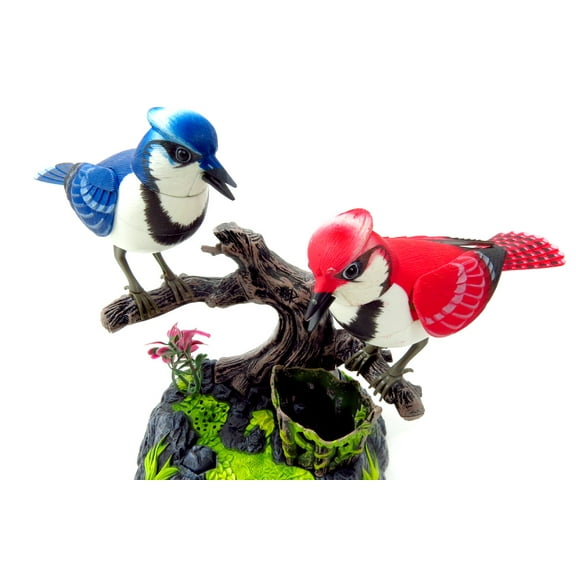 Music Magic Singing & Chirping Birds - Realistic Sounds and Movements - Blue Electronic Pet