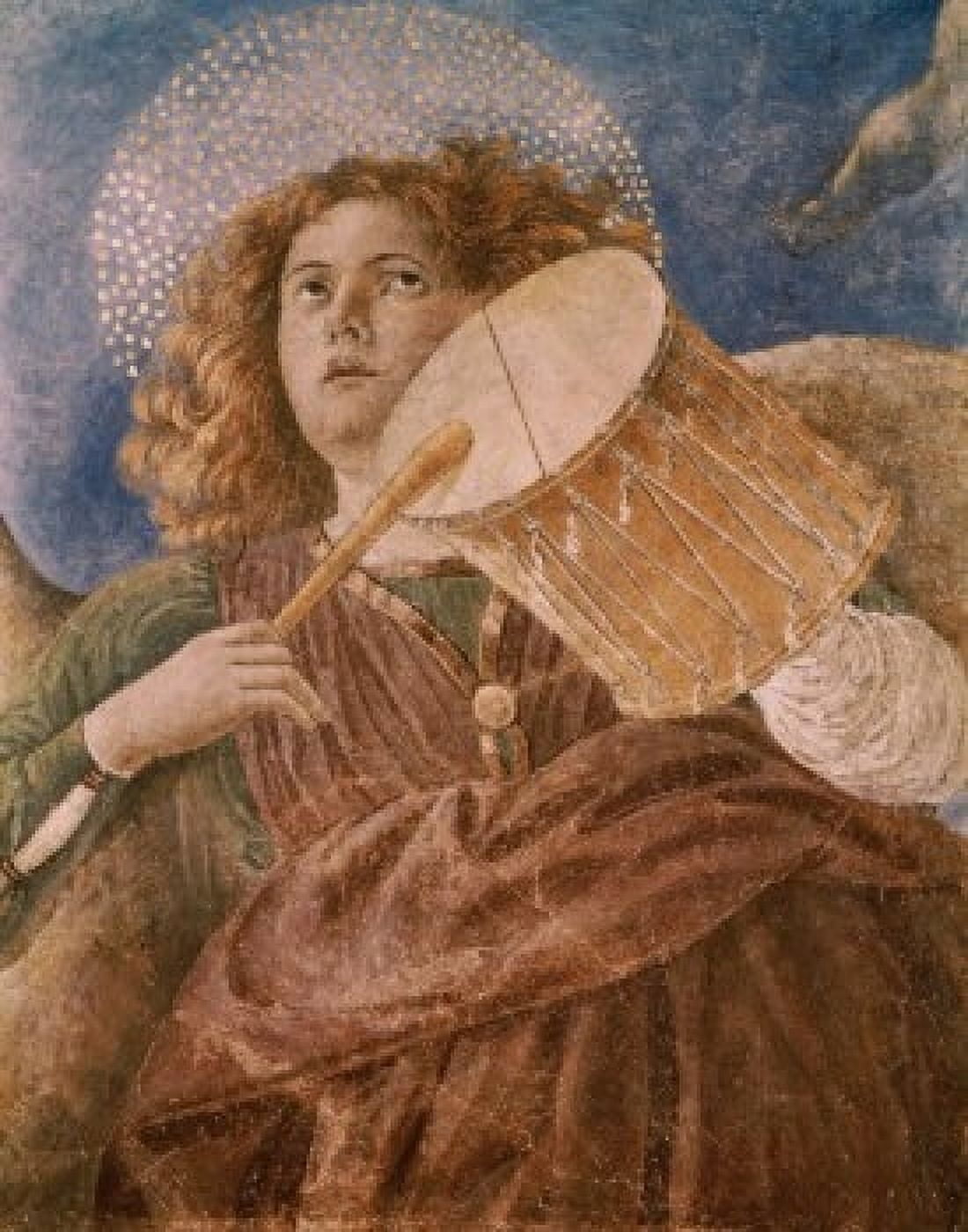 Music-Making Angel with Drum c1480 Melozza da Forli (1438-1494Italian) Fresco Vatican Museums and Galleries Rome Italy Canvas Art - Melozzo da Forl (24 x 36)