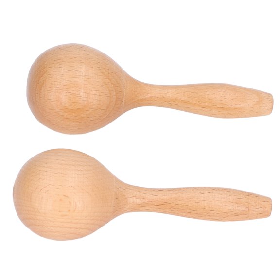Music Maracas, Beech Wood Material Portable Compact Maracas Hand Percussion Glossy Hand Feel For Concerts For Games For Parties