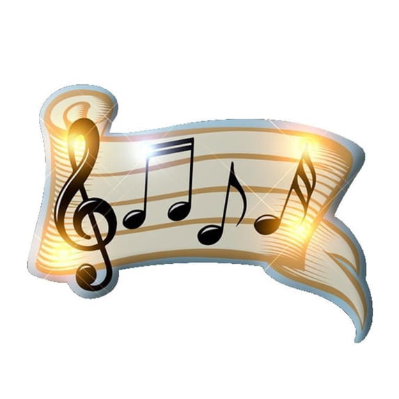Music Measure Flashing Body Light Lapel Pins