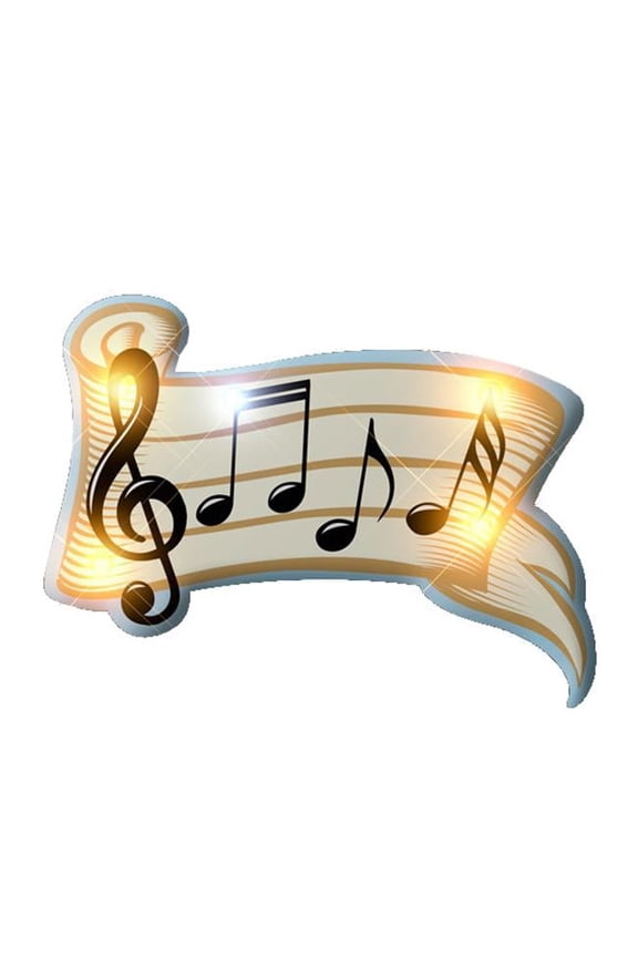 Music Measure Flashing Body Light Lapel Pins