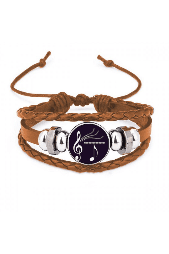 Music Melody Sing Art Deco Fashion Bracelet Wristband Leather Jewelry Ornament