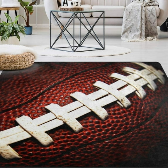American Basketball Door Mat, Washable Non-slip Sport Lover Carpet Comfort Welcome Mat Rug Polyester Door Mat for Outdoor Dorm Room Bedroom Home Decorative, 20x31in