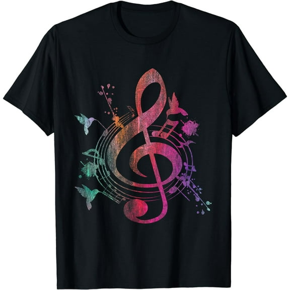 Music Musical Instrument Birds Treble Clef T-Shirt
