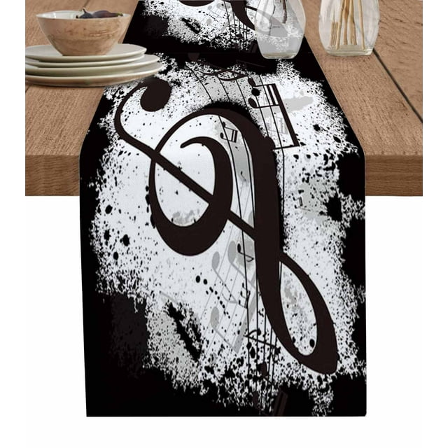 Music Musical Note Colorful Table Runner for Dining Table Wedding ration Tablecloth Home Party r Table Cover