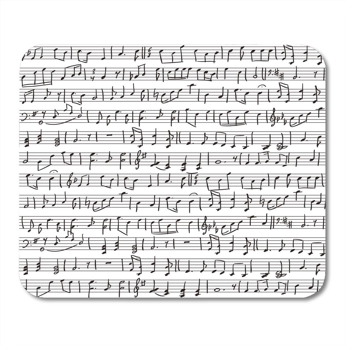 Music Musical Notes Pattern Sheet Orchestra Sketch Symphony Mousepad ...