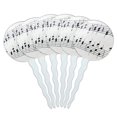 thumbnail image 1 of Music Musical Notes Score Composition Cupcake Picks Toppers - Set of 6, 1 of 1