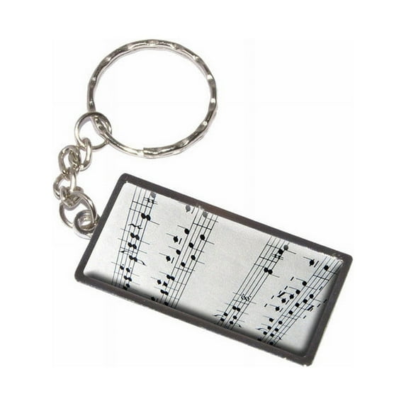 Music Musical Notes Score Composition Keychain Key Chain Ring