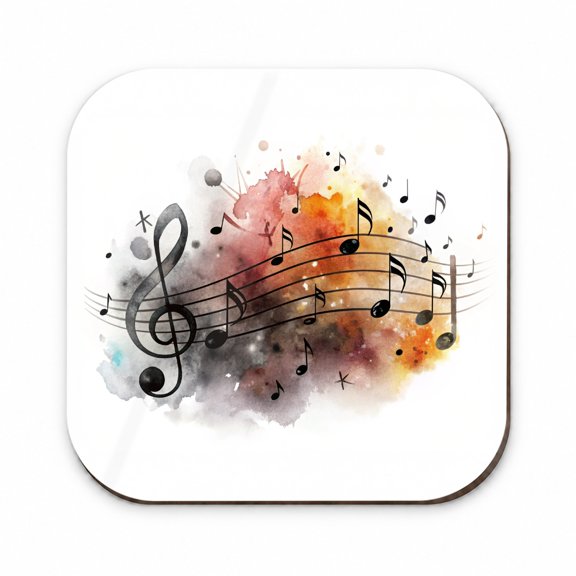 Music Musical Notes Treble Clef Watercolor Fridge Refrigerator Magnet