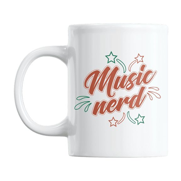 Music Nerd Coffee & Tea Gift Mug for Musician, Singer & Music Lover or Teacher (11oz)