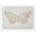 thumbnail image 1 of Music Note Bath Mat, Creative Butterfly Shape Formed with Energetic Music Notes Skillful Design, Plush Bathroom Decor Mat with Non Slip Backing, 29.5" X 17.5", Multicolor, by Ambesonne, 1 of 2