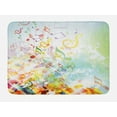 thumbnail image 1 of Music Note Bath Mat, Pattern of Colorful Shattered Elements Geometric Details and Notations, Plush Bathroom Decor Mat with Non Slip Backing, 29.5" X 17.5", Multicolor, by Ambesonne, 1 of 2