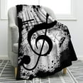 thumbnail image 1 of Music Note Blanket Double Sided Print Throw Blanket Soft Comfortable for Sofa Chair Bed Office 50"x60", 1 of 6