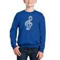 thumbnail image 1 of Music Note - Boy's Word Art Crewneck Sweatshirt, 1 of 3