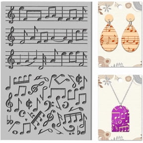 Music Note Clay Texture Mat Clay Modeling Pattern Pad Symphony Texture Sheets for Polymer Clay Making Earrings Jewerly Tools 42.6 inch diy