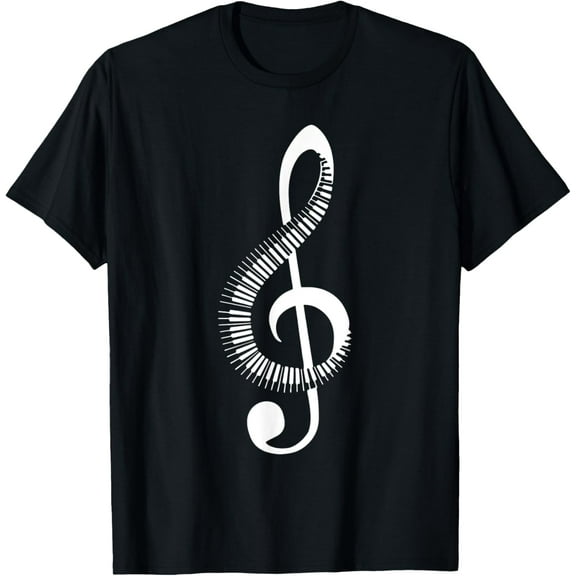 Music Note Clef Bass Music Lovers & Artists Treble Clef Tee T-Shirt