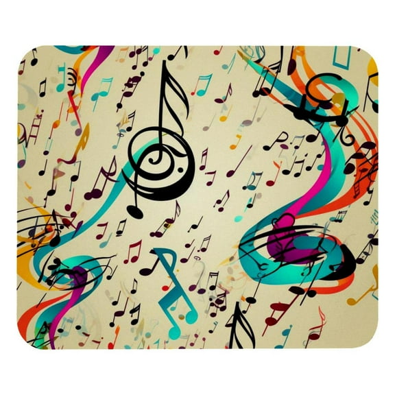 Music Note Computer Mouse Pad,Rubber Mouse Mat for Gaming, Office, Laptop, PC, Women
