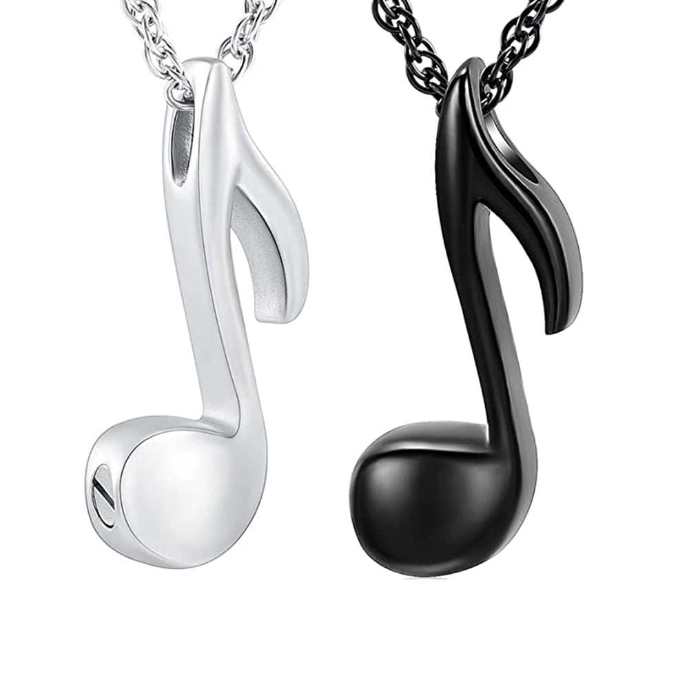 Music Note Cremation Pendant Small Urns For Ashes Keepsake Urn Necklace
