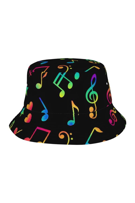 Music Note Fisherman's Hat Casual and Breathable Sun Hat for Men and Women