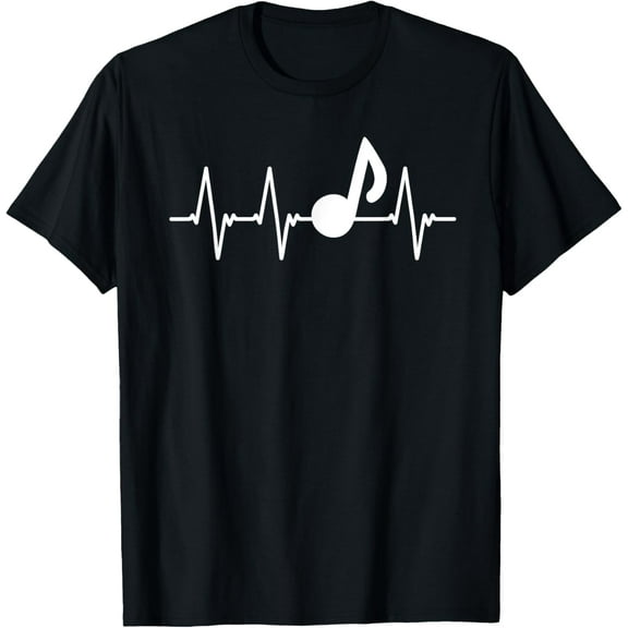 Music Note Heartbeat Gift Instrument T-Shirt