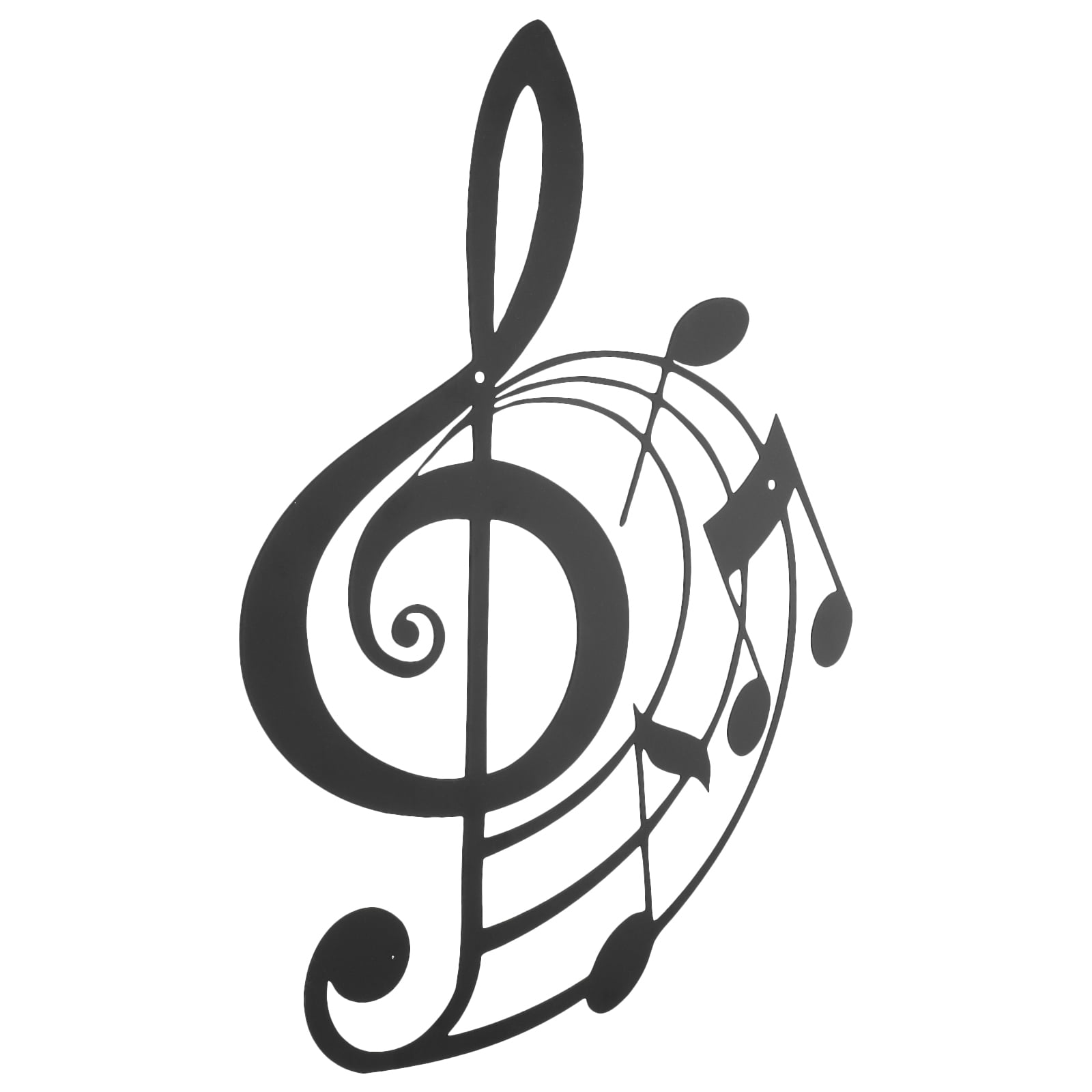 Music Note Metal Wall Decor Office Black Symbol Silhouette Sculpture