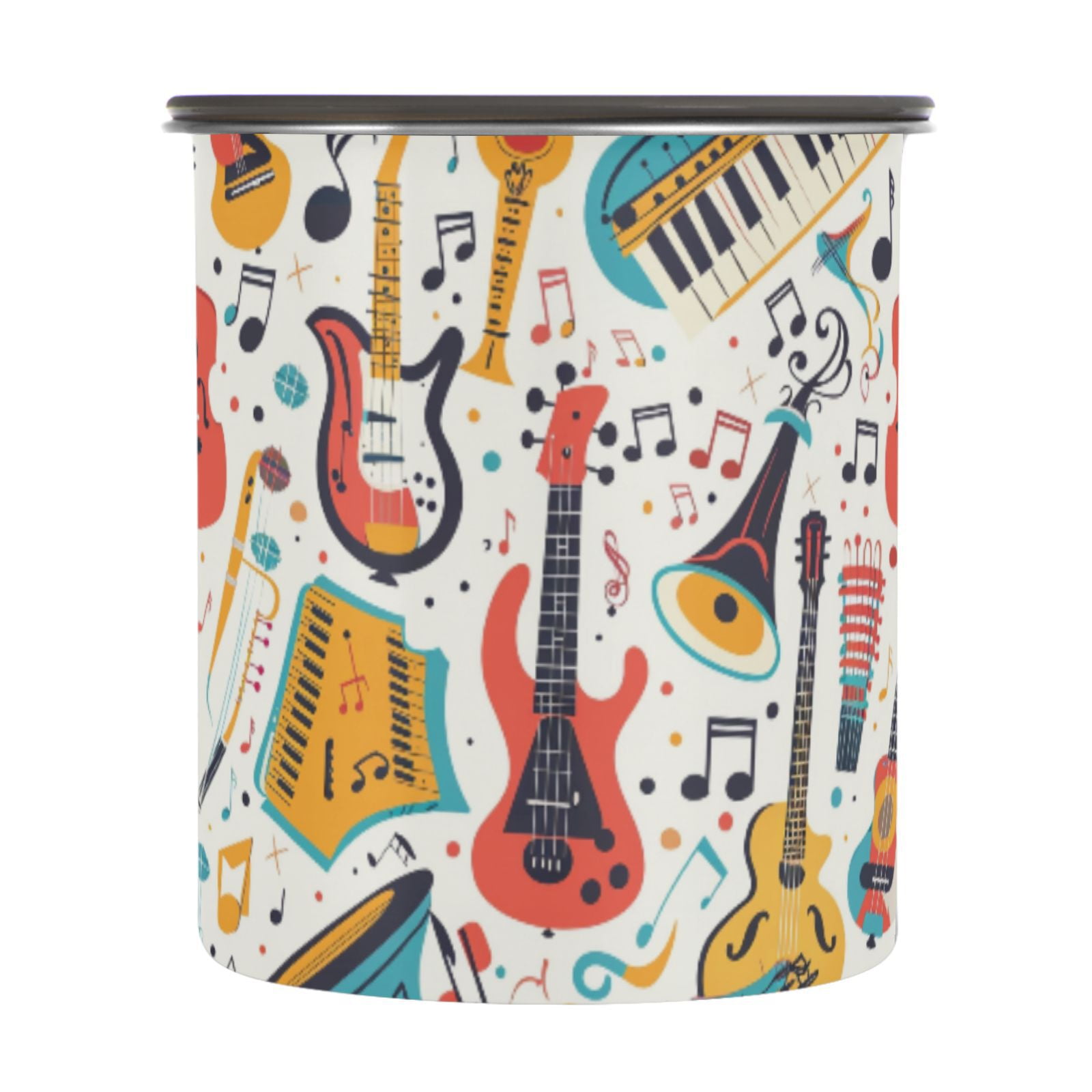 Music Note Musical Instrument Airtight Coffee Bean Canister 30oz Food ...